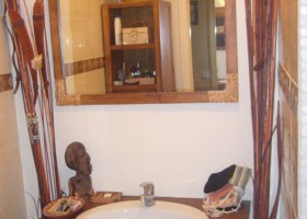 ambiance salle de bain marron