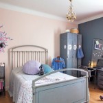 idée déco chambre fille gris et violet