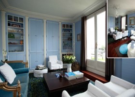 déco salon bleu