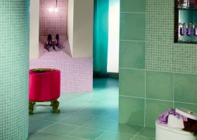 idée déco salle de bain turquoise