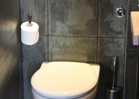 déco wc - toilettes gris et blanc