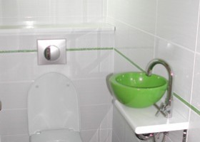 idée déco wc - toilettes vert