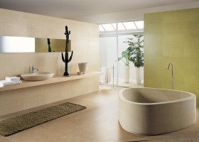 idée déco salle de bain vert